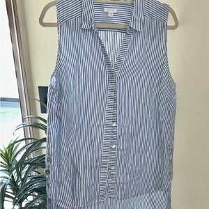 J. Jill Blue and White Tunic Top